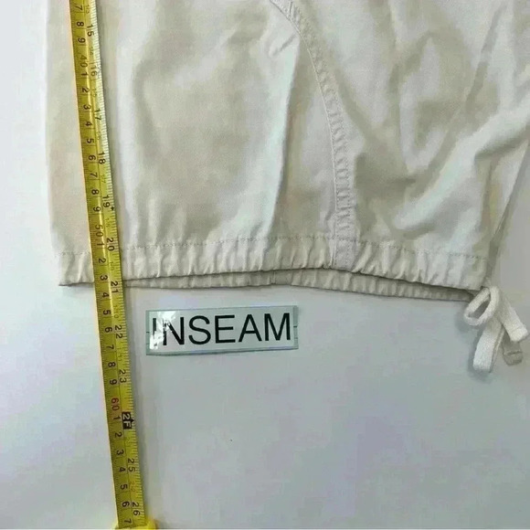 J.Jill Capri Cargo Pants Womens Size 22 Cotton High Rise Flat Front Drawstring - Picture 15 of 15